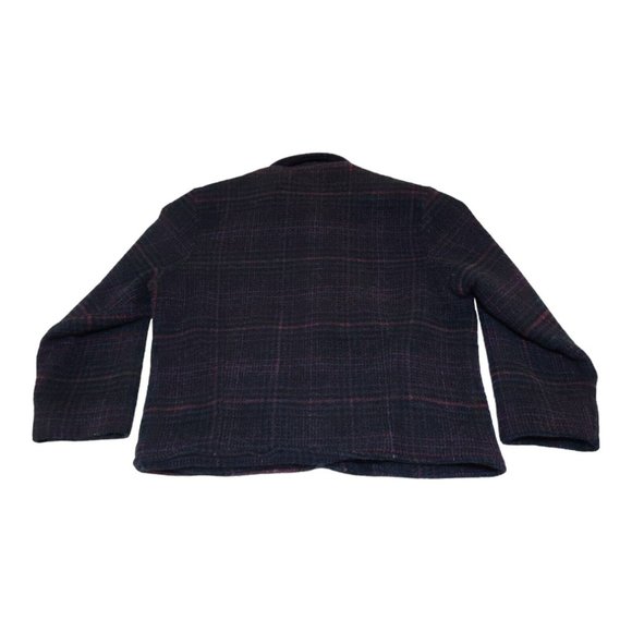 Vintage Woolrich Women's Large Wool Mohair Blazer Jacket Coat Plaid Multicolor - Picture 4 of 10